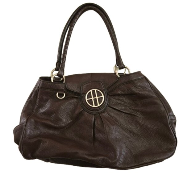 Hugo Boss Brown Leather Top Handle Bag - Picture 1 of 15